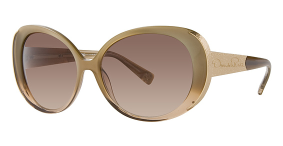 Oscar de la Renta ODLRS 201 Sunglasses, 688 Honey (Warm Brown Gradient)