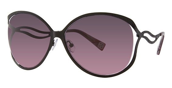 Oscar de la Renta ODLRS 202 Sunglasses, 001 Noir (Grey-Purple Gradient)