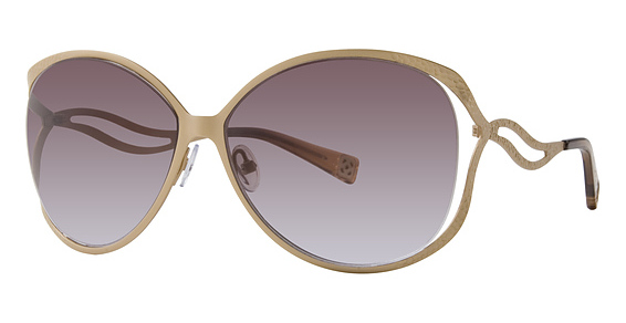 Oscar de la Renta ODLRS 202 Sunglasses, 770 Soft Gold (Brown-Purple Gradient)