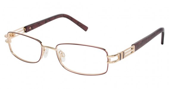 Tura 592 Eyeglasses, BURGUNDY/GOLD (BUR)