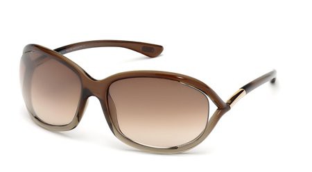 Tom Ford JENNIFER Sunglasses, 38F - Bronze/other / Gradient Brown