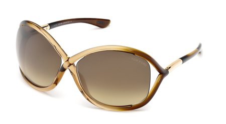 Tom Ford WHITNEY Sunglasses, 74F - Pink /other / Gradient Brown