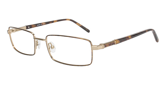Durango Series Amond Eyeglasses, C-1 Satin Yellow Gold/Tortoise