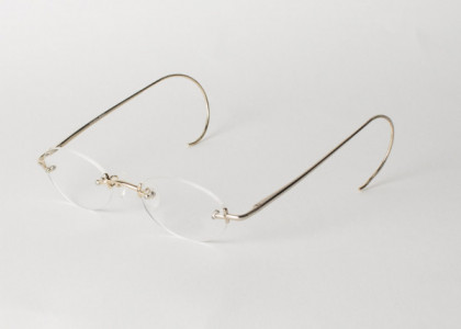 Shuron Regis I Eyeglasses, Gold w/ Spring Hinge Cable