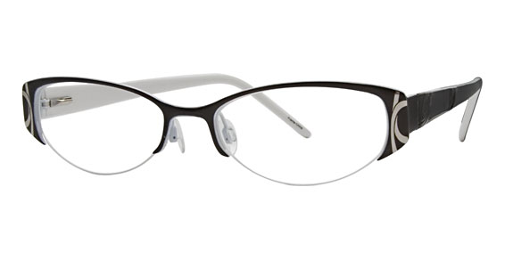 Cinzia Designs CIN-136 Eyeglasses, 3 Black/White