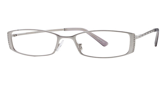 Cote D'Azur Pageant Eyeglasses, 2 Silver Satin
