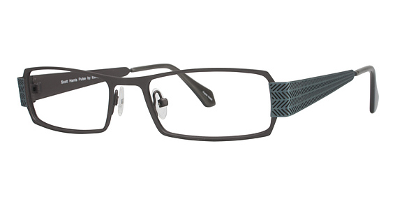 Scott Harris Scott Harris Pulse-02 Eyeglasses, 2 Matte Charcoal/Aqua