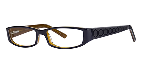 Adin Thomas AT-166 Eyeglasses, 2 Navy/White/Brown