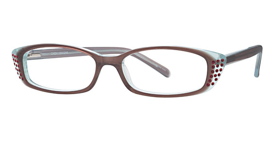 Cinzia Designs CIN-124 Eyeglasses, 3 Brown/Teal