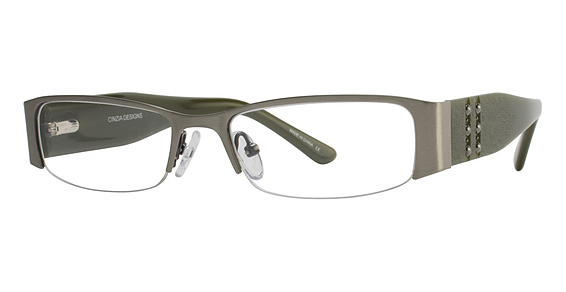 Cinzia Designs CIN-216 Eyeglasses, 3 Steel/Olive