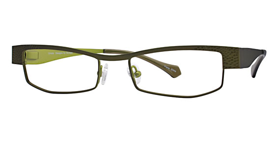 Cinzia Designs CIN-160 Eyeglasses, 3 Olive/Pewter