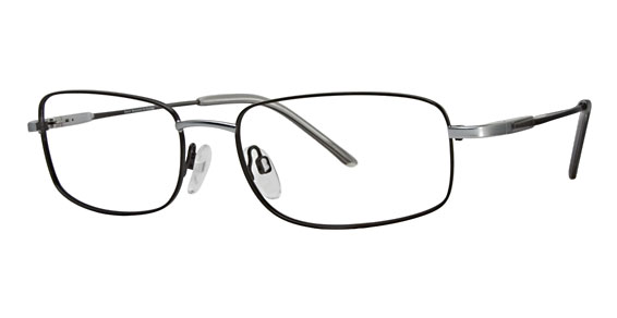 David Benjamin Gallent Eyeglasses, 2 Satin Silver/Black