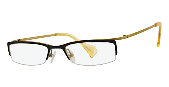 Cinzia Designs CIN-150 Eyeglasses, 3 Black/Mustard