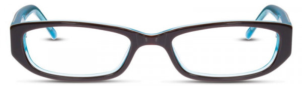 David Benjamin DB-148 Eyeglasses, 1 - Dark Brown / Aqua