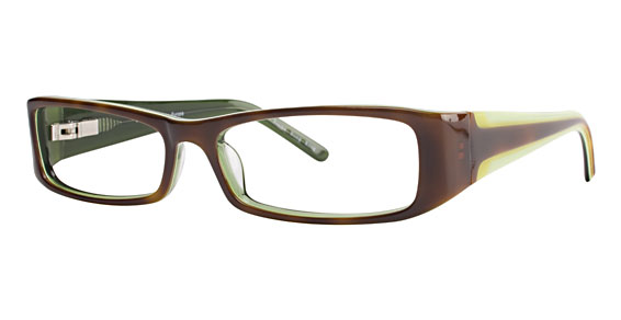 Cinzia Designs CIN-176 Eyeglasses, 1 Amber/Green