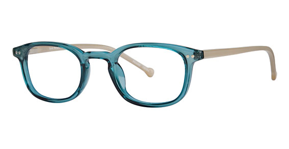 David Benjamin College Eyeglasses, 2 Teal/Ivory