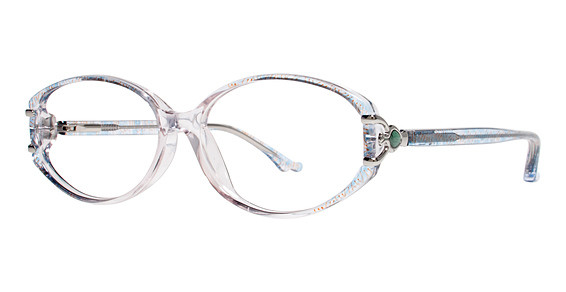 Genevieve LYNN Eyeglasses, Blue/Silver