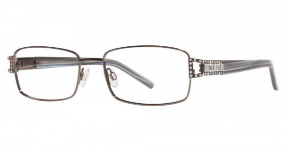 Genevieve BLING Eyeglasses, Gunmetal/Grey