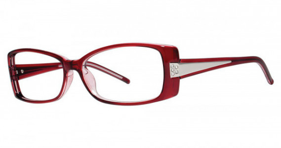 Genevieve SWAGGER Eyeglasses, Burgundy/Crystal