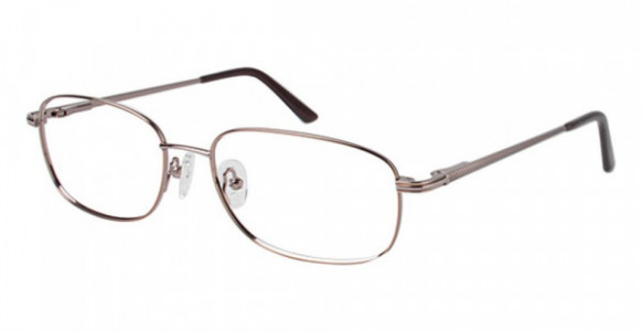Van Heusen Lane Eyeglasses, Dark Brown Gunmetal