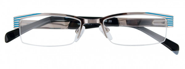 Takumi T9925 Eyeglasses, 020 - Shiny Silver & Light Blue