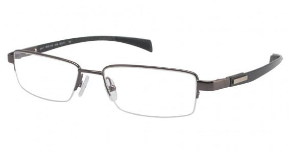 Tura T105 Eyeglasses, Gunmetal/Black Carbon Fiber (GUN)