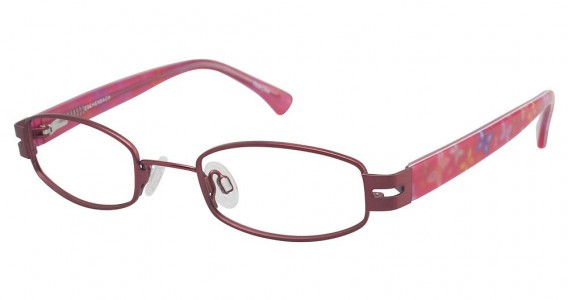 O!O 830019 Eyeglasses, Red W/Pink Temple (50)