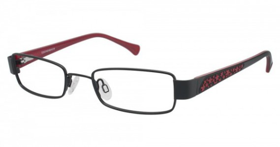 O!O 830021 Eyeglasses, BLACK W/ RED AND BLK TEMP (10)