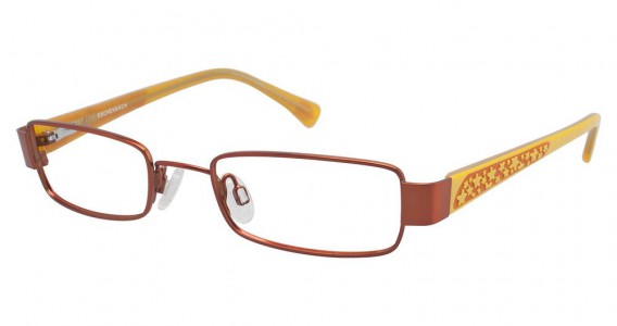 O!O 830021 Eyeglasses, ORANGE W/YELLOW TEMPLE (80)