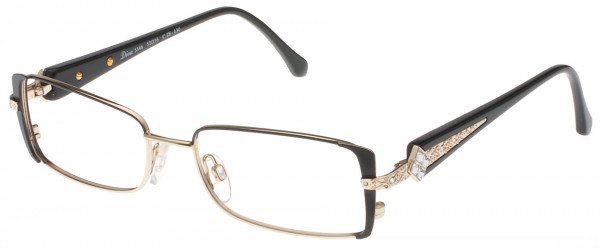 Diva Diva 5346 Eyeglasses, BLACK-GOLD/CRYSTAL STONES (2)