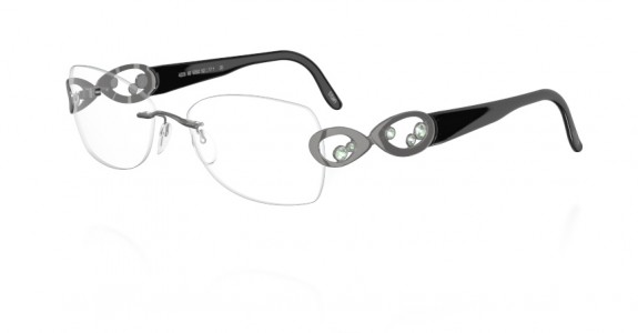Silhouette Crystal Rings 4228 Eyeglasses, 6052 Grey