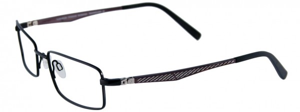 EasyClip EC210 Eyeglasses, SATIN BLACK AND SILVER