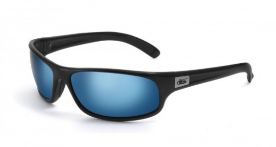 Bolle Anaconda Sunglasses, Shiny Black / Polarized Offshore Blue