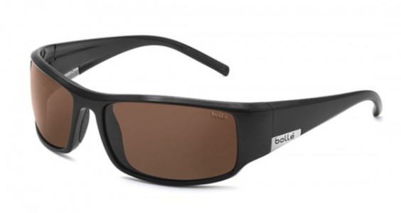 Bolle King Sunglasses, Shiny Black / Polarized AG-14