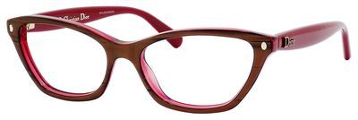 Christian Dior Dior 3225 Eyeglasses, 0XKL(00) Brown Mother Of Pearl / Red