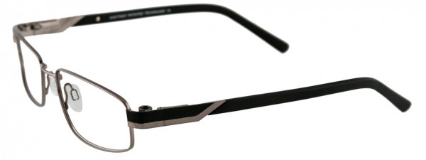 EasyTwist CT199 Eyeglasses, SHINY DARK SILVER AND BLACK