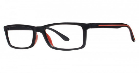 Modz ROANOKE Eyeglasses, Matte Black/Red