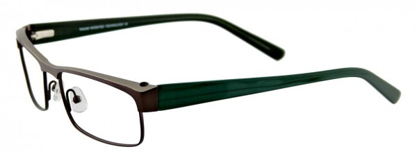 Takumi T9964 Eyeglasses, SATIN BLACK AND SILVER