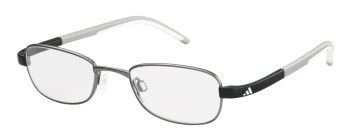 adidas A002 Lite Fit Full Rim Performance Steel kids Eyeglasses, 6056 silver matte
