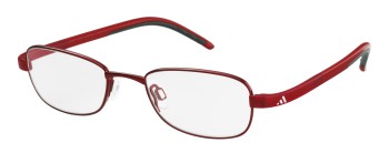 adidas A002 Lite Fit Full Rim Performance Steel kids Eyeglasses, 6059 red