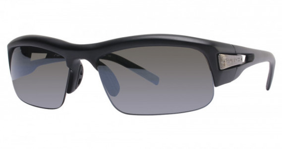 Switch Vision Polarized Glare Cortina Full Stop Sunglasses, MBLK Matte Black (Polarized True Color Grey Reflection Silver)