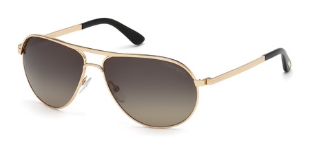 Tom Ford MARKO Sunglasses, 28D - Shiny Rose Gold / Smoke Polarized