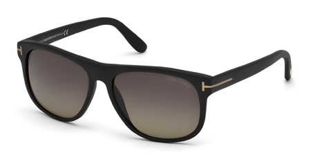 Tom Ford OLIVIER Sunglasses, 02D - Matte Black / Smoke Polarized