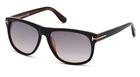 Tom Ford OLIVIER Sunglasses, 05B - Black/other / Gradient Smoke