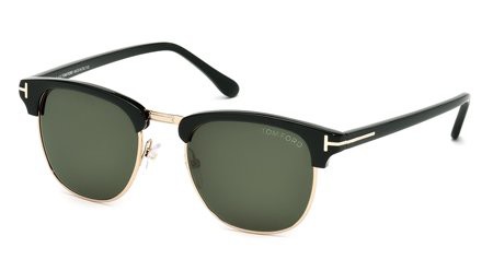 Tom Ford HENRY Sunglasses, 05N - Black/other / Green
