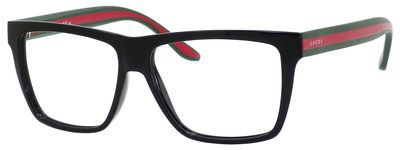 Gucci Gucci 1008 Eyeglasses, 051N(00) Shiny Black / Red Green