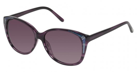 Ted Baker B506 Sunglasses, Purple Horn (PUR)