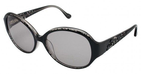 Lulu Guinness L520 Sunglasses, BLACK ROSE (BLK)