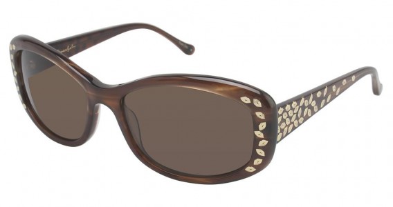 Lulu Guinness L523 Sunglasses, Brown (BRN)