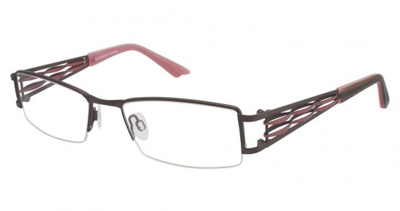 Brendel 902102 Eyeglasses, BROWN/WITH PINK DECO (60)